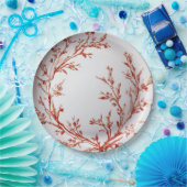 Assiettes En Carton Noël élégant en toile rouge (Fête)