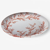 Assiettes En Carton Noël élégant en toile rouge (Angle)