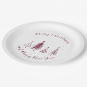 Assiettes En Carton Noël élégant sapin de Noël (Angle)