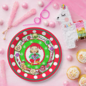 Assiettes En Carton Noël Elfs Whimsical Candy Polka Dot (Fête)
