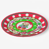 Assiettes En Carton Noël Elfs Whimsical Candy Polka Dot (Angle)