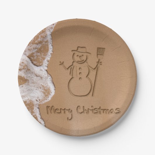 Assiettes En Carton Noël en été (Devant)