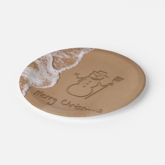 Assiettes En Carton Noël en été (Angle)