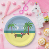 Assiettes En Carton Noël en juillet Dachshund Party (Fête)