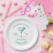 Assiettes En Carton Noël en juillet Nom de famille Cocktail Party (Fête)