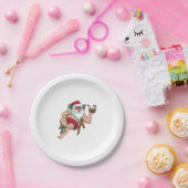 Assiettes En Carton Noël en juillet Père Noël sur la plage Fête de l'I (Fête)