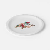 Assiettes En Carton Noël en juillet Père Noël sur la plage Fête de l'I (Angle)