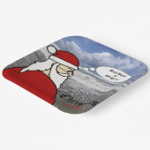 Assiettes En Carton Noël en juillet Surf Père Noël (Angulaire)