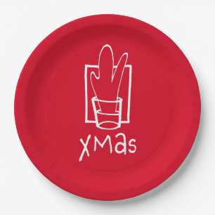 Assiettes En Carton Noël festif et scintillant