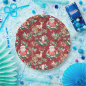 Assiettes En Carton Noël Festif Père Noël (Fête)