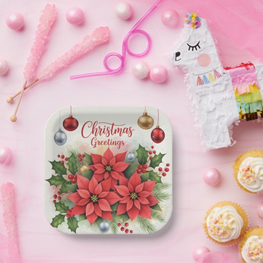 Assiettes En Carton Noël, Festive, (Fête)