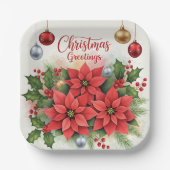 Assiettes En Carton Noël, Festive, (Recto)