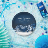 Assiettes En Carton Noël Fête bleu Pearl 1 Design (Fête)