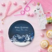 Assiettes En Carton Noël Fête bleu Pearl 1 Design (Fête)