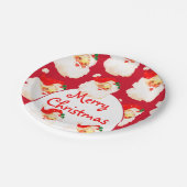 Assiettes En Carton Noël Fête du Père Noël Rouge (Angle)