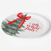 Assiettes En Carton Noël Fête Oh Quel Amusement (Angle)