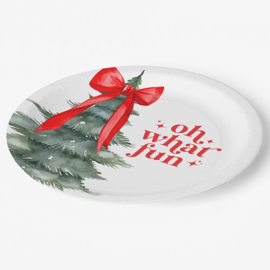 Assiettes En Carton Noël Fête Oh Quel Amusement (Angle)