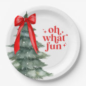 Assiettes En Carton Noël Fête Oh Quel Amusement (Devant)