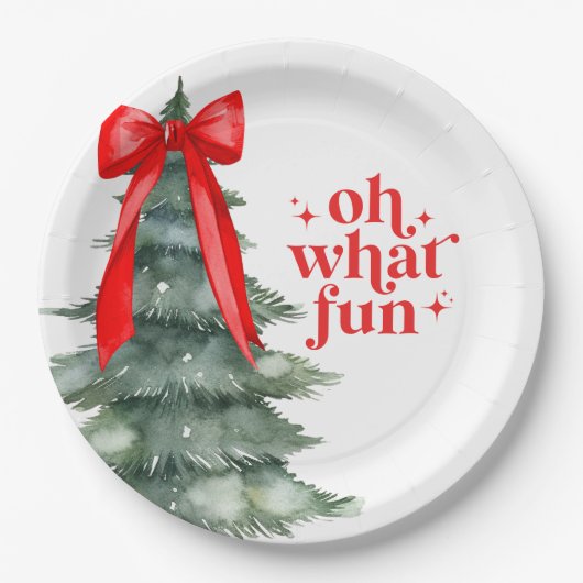 Assiettes En Carton Noël Fête Oh Quel Amusement (Devant)