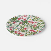 Assiettes En Carton Noël Fête Whimsical Floral Berries (Angle)