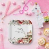 Assiettes En Carton Noël Floral après-midi Tea Fête (Fête)