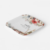 Assiettes En Carton Noël Floral après-midi Tea Fête (Angulaire)