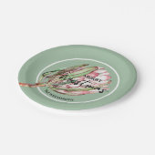 Assiettes En Carton Noël floral de Protea tropical (Angle)