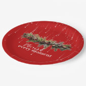 Assiettes En Carton Noël Garland et les étoiles de tir Chérir (Angle)