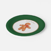 Assiettes En Carton Noël Gingerbread Cookie personnalisable (Angle)
