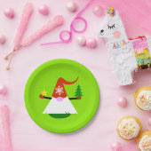 Assiettes En Carton Noël Gnome Papier Fête Plaques (Fête)