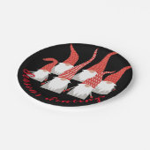 Assiettes En Carton Noël Gnomes elfes de vacances jote Noël saisonnier (Angle)