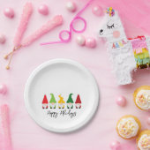 Assiettes En Carton Noël Gnomes Joyeuses Fêtes Festives (Fête)