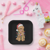 Assiettes En Carton Noël Golden Retriever Amoureux des chiens Cadeau M (Fête)