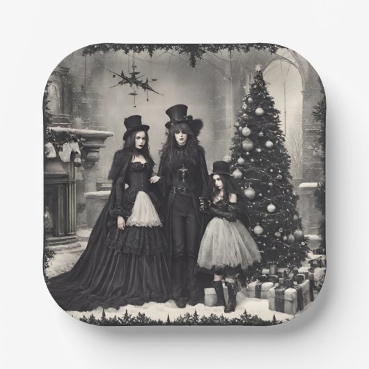 Assiettes En Carton Noël gothique (Recto)