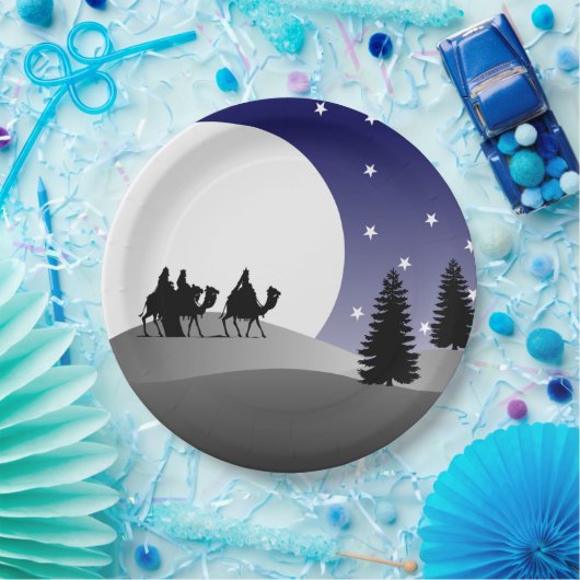 Assiettes En Carton Noël graphique des trois hommes sages (Fête)
