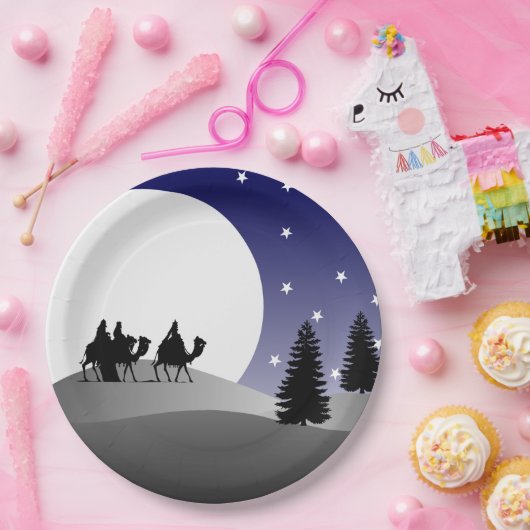 Assiettes En Carton Noël graphique des trois hommes sages (Fête)