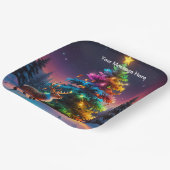 Assiettes En Carton Noël hiver Wonderland (Angulaire)