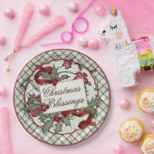 Assiettes En Carton Noël-Holly-CHRISTMAS-BÉNÉFICES-Plaque papier (Fête)