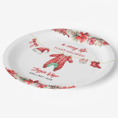 Assiettes En Carton Noël Joyeux petit Baby shower Hommes Neutre (Angle)