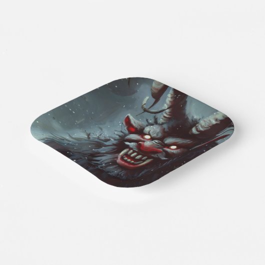 Assiettes En Carton Noël Krampus 2 (Angulaire)