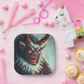 Assiettes En Carton Noël Krampus 3 (Fête)
