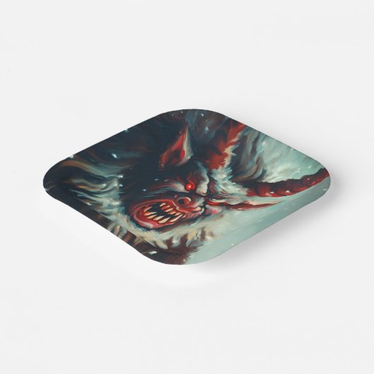 Assiettes En Carton Noël Krampus 3 (Angulaire)