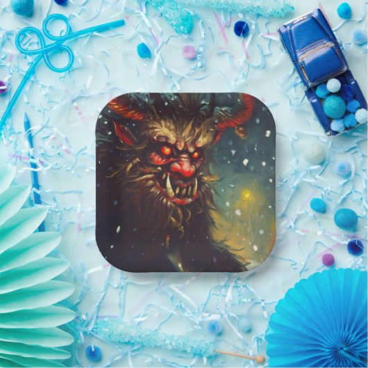 Assiettes En Carton Noël Krampus 4 (Fête)