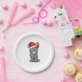 Assiettes En Carton Noël Labrador Retriever à Santa Hat Christma (Fête)