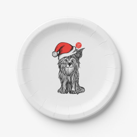 Assiettes En Carton Noël Labrador Retriever à Santa Hat Christma (Devant)