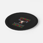 Assiettes En Carton Noël laid Noël haltère (Angle)