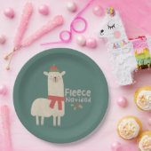 Assiettes En Carton Noël Llama Pun : Fleece Navidad (Fête)