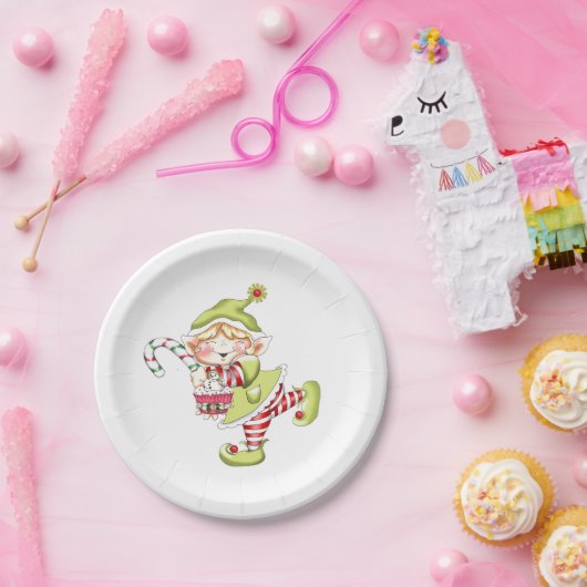 Assiettes En Carton Noël lunatique Elf (Fête)
