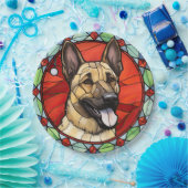 Assiettes En Carton Noël Malinois Belge en Verre (Fête)