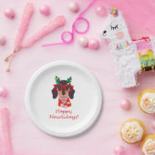 Assiettes En Carton Noël mignon chien drôle Dachshund Howlidays (Fête)